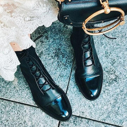 Bottines À Talons En Cuir Végétal