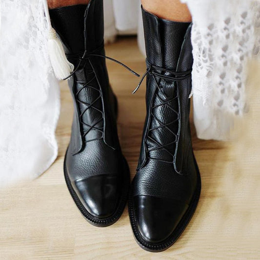 Bottines À Talons En Cuir Végétal