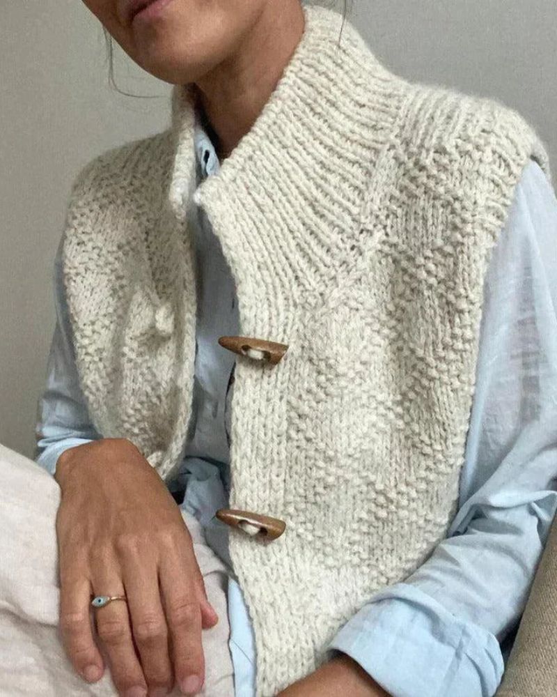 Ingrid | Élégant cardigan sans manches