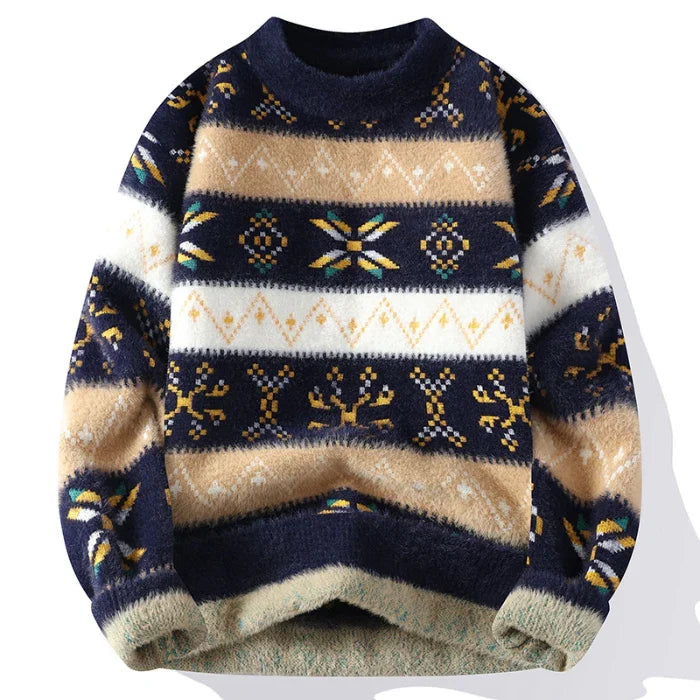 Julie™ | Pull Vintage en Cachemire Imprimé pour Hommes