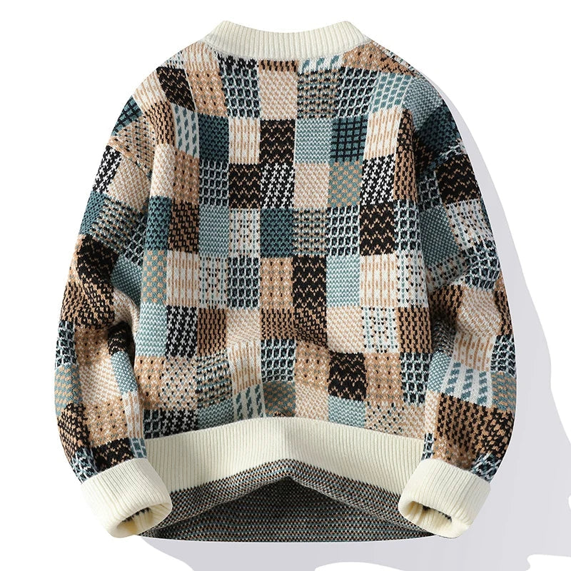 Julie™ | Pull Vintage Patchwork en Cachemire pour Hommes